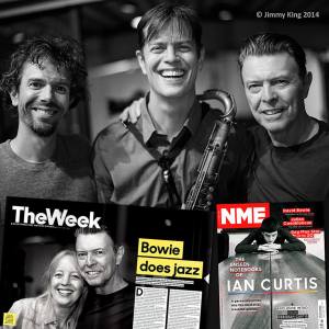 Ryan Keberle, Donny McCaslin, and David Bowie. Maria Schneider, pictured below.